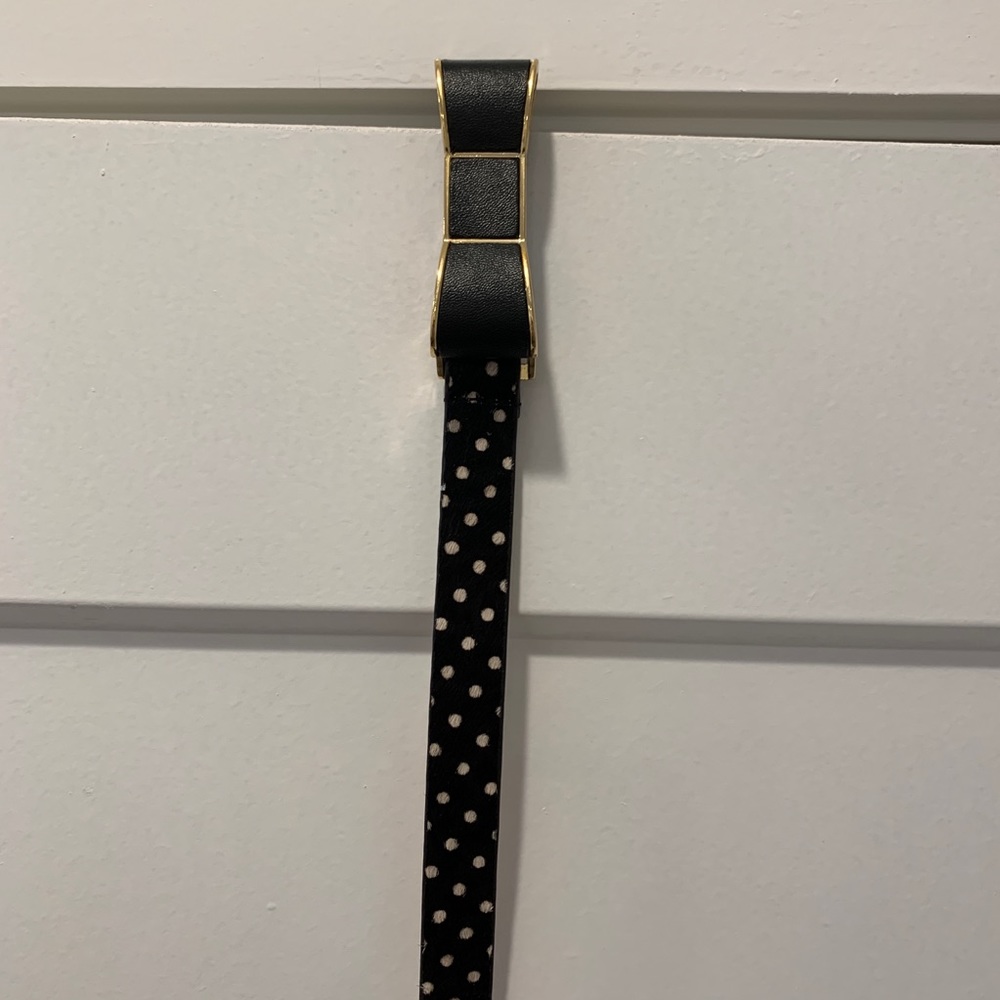Kate Spade Genuine Calfskin polka dot belt Sz L